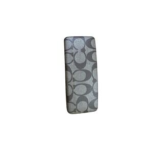 Coach Signature C Logo Eyeglasses Case Hard Shell Brown Tan Monogram‎